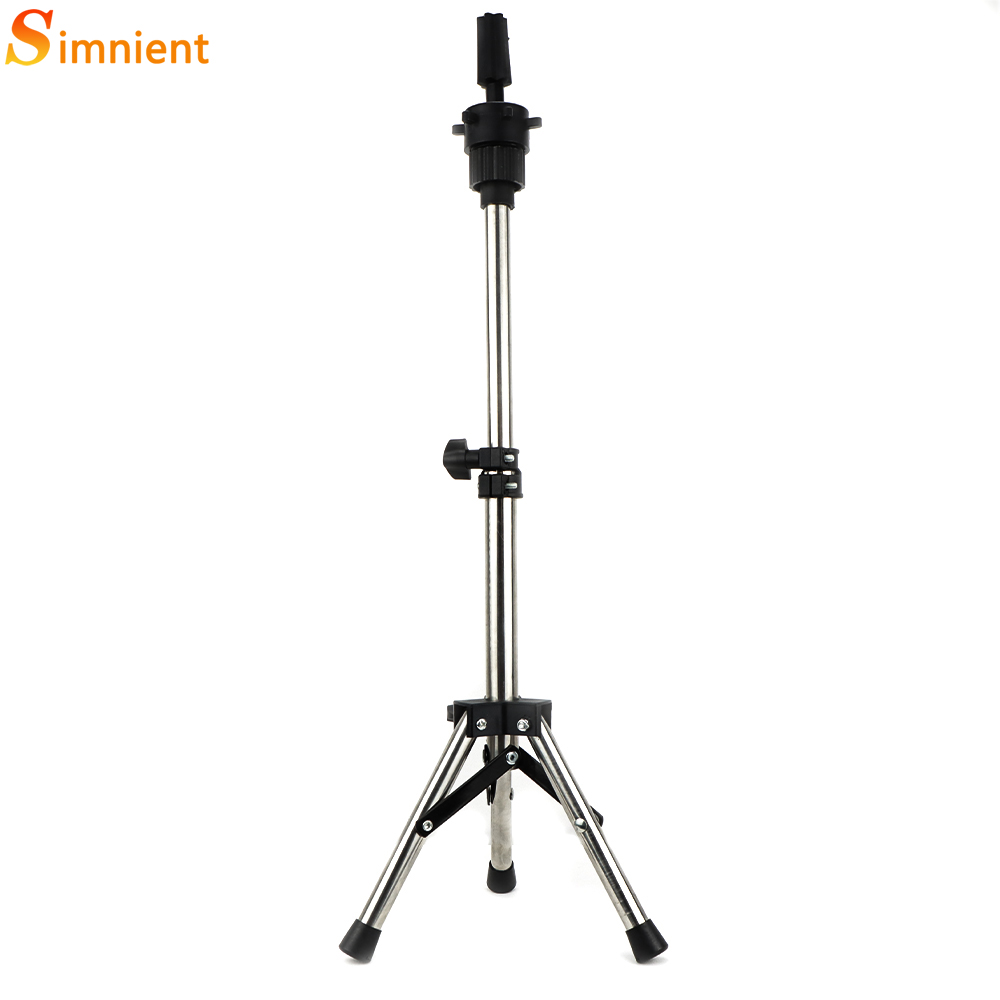 African Mannequin Head Real Hair Hairdresser Training Head With Tripod Manikin Cosmetology Doll Head For Braiding Styling: SKY BLUE
