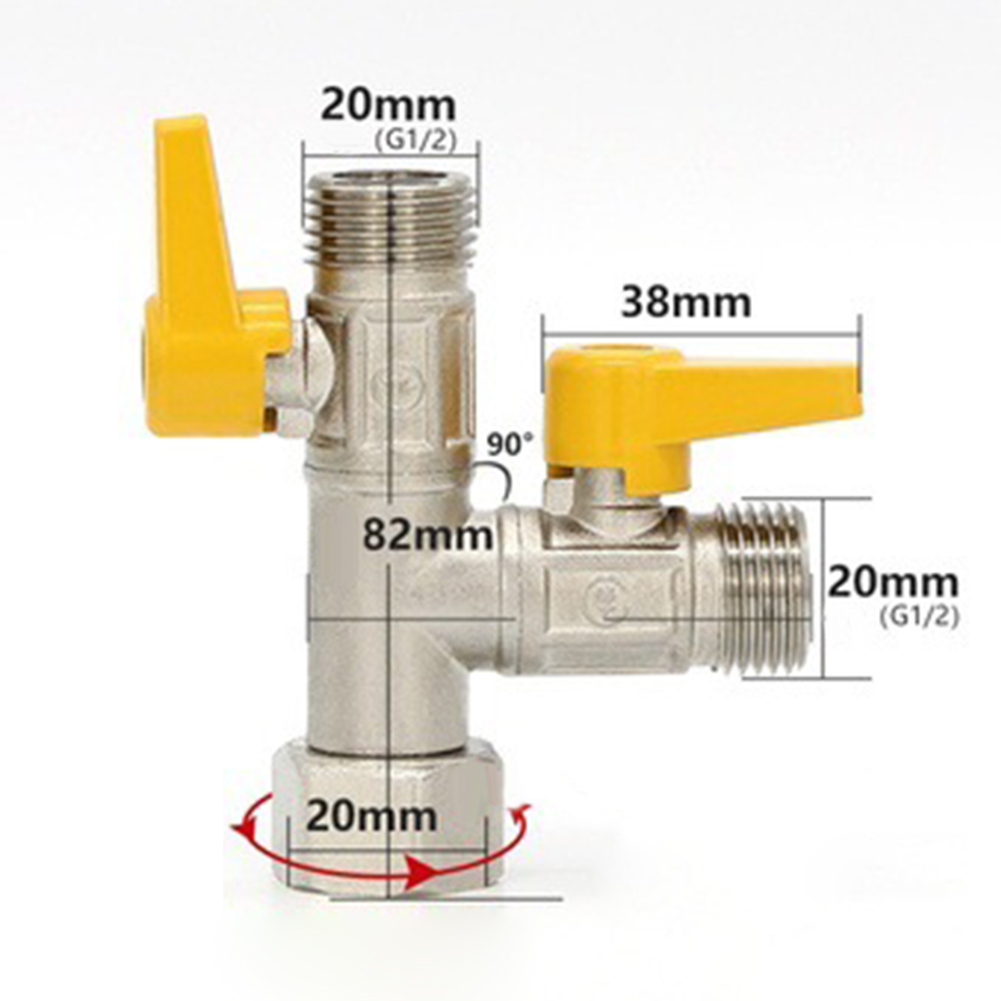 Gasklep Connector Klep Voor Inlaat Slang Multifunctionele Verdeler Dubbele Schakelaar Bal Voor 2 Of 3 Aansluitingen