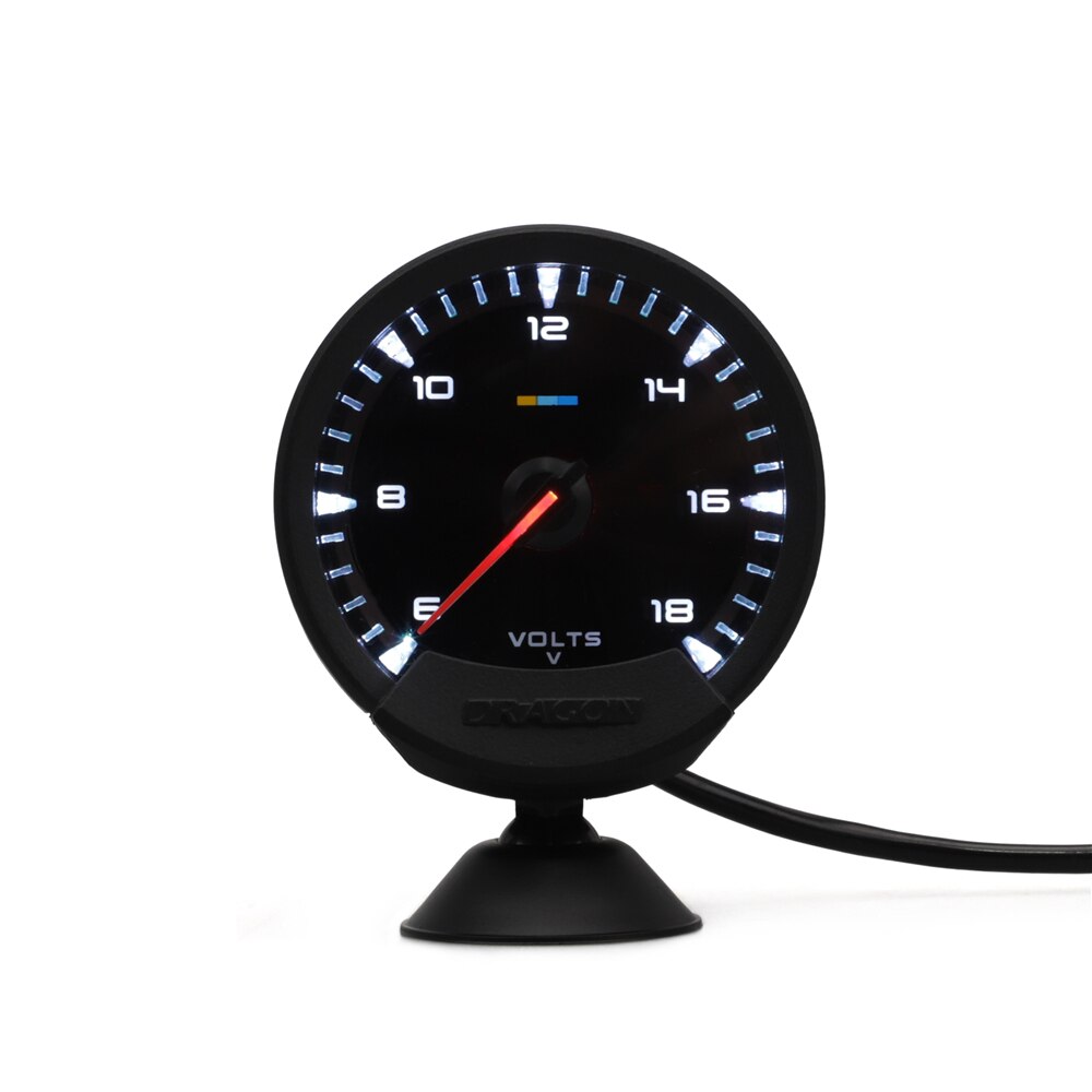 2.5" 60mm Car Gauge LED Digital Display Voltmeter Voltage Oil Temp Oil Press Watertemp Fuel Pressure Tachometer Boost PSI: Voltage