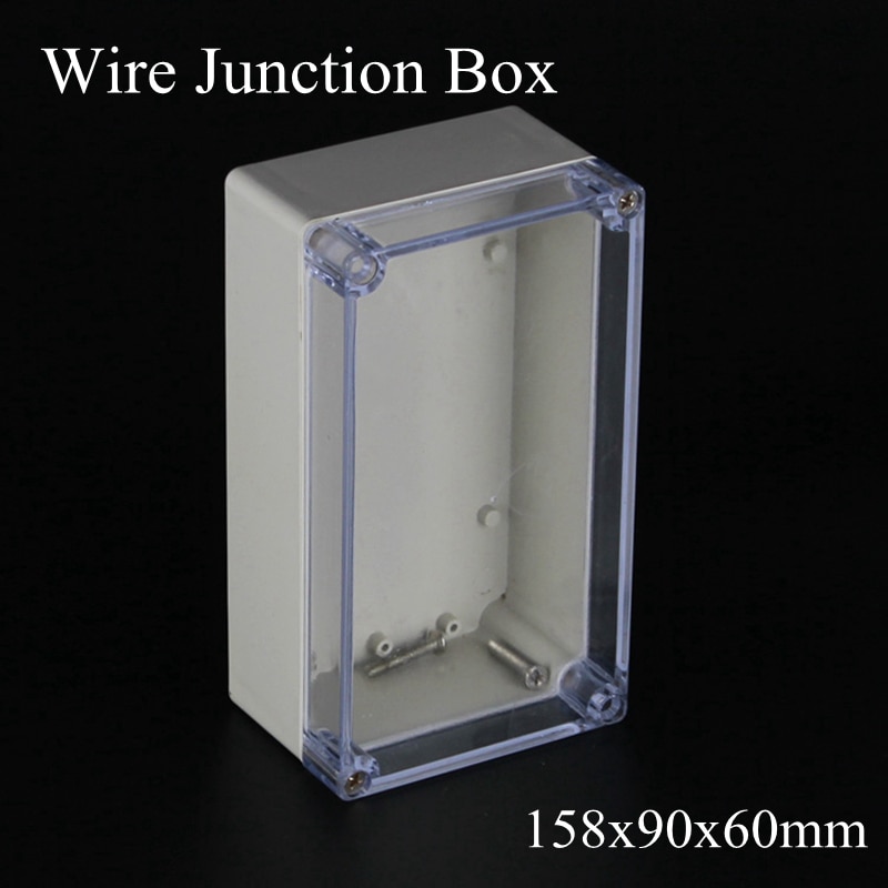 158x90x60mm ABS IP65 Waterproof Plastic Wire Junction Box Transparent Enclosure Clear Project Case Electronic Terminal