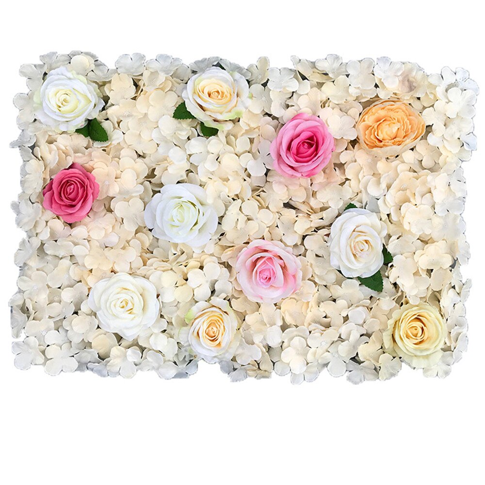 40 x 60cm blomsterveggpanel silke rose kunstige blomster full rose bryllup blomsterdekorasjon for bryllup bakteppe dekorasjon: 13