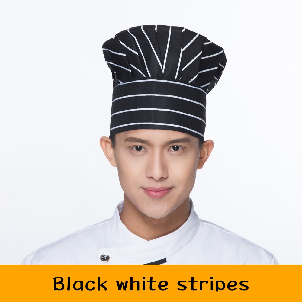 Food Service Chef Hat Cooking Adjustable Mushroom Cap Catering Elastic Kitchen Restaurant Hotel Catering Work Hat: 3