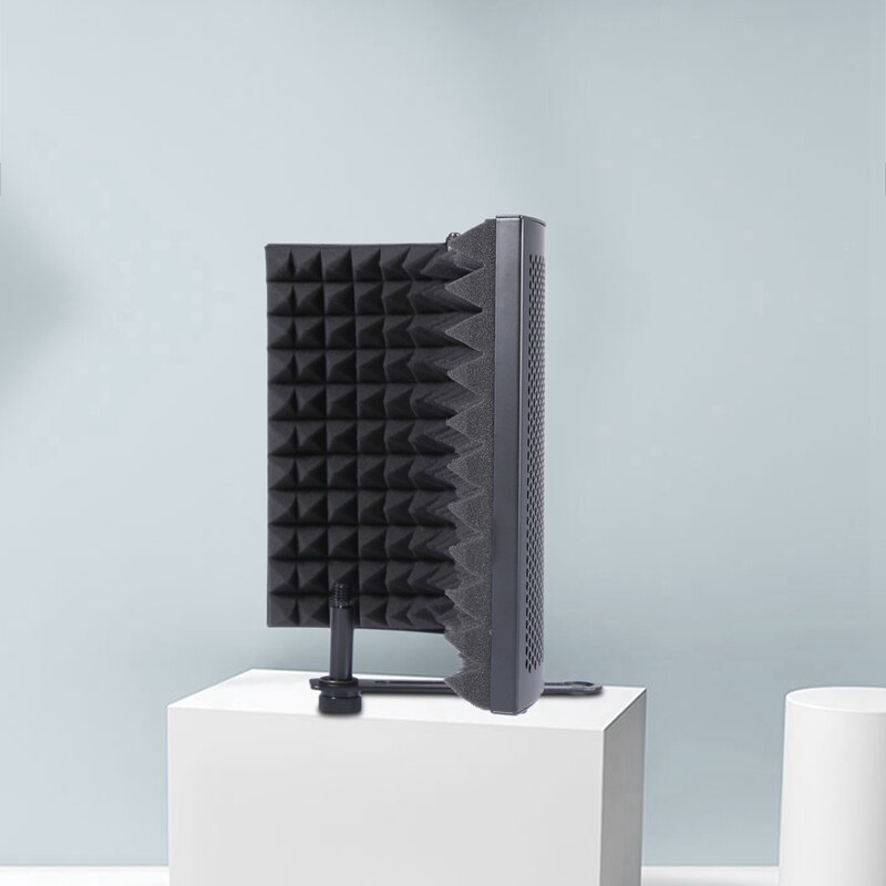 Folding Studio Microphone Isolation Shield Recording Sound Absorber Foam Panel