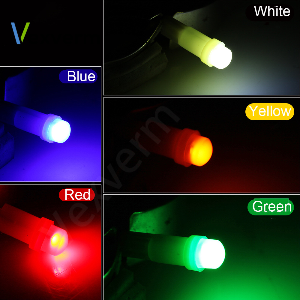 Luz LED T5 para Interior de coche, Bombilla de cuña lateral, superbrillante, 10/20 LED, w1.2 W, W3W, 4014 unidades