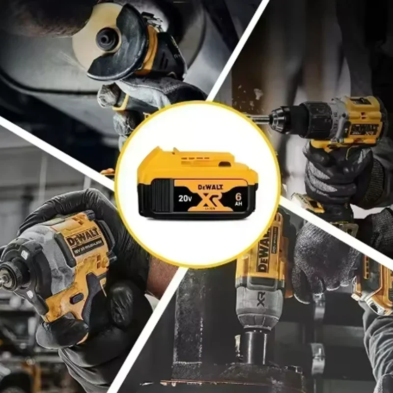 100%  stk . originale dewalt 18v batterier, , 2ah 5ah 6ah genopladelige lithium-ion batterier, dewalt dcb 200 udskiftningsbatteri til elværktøj