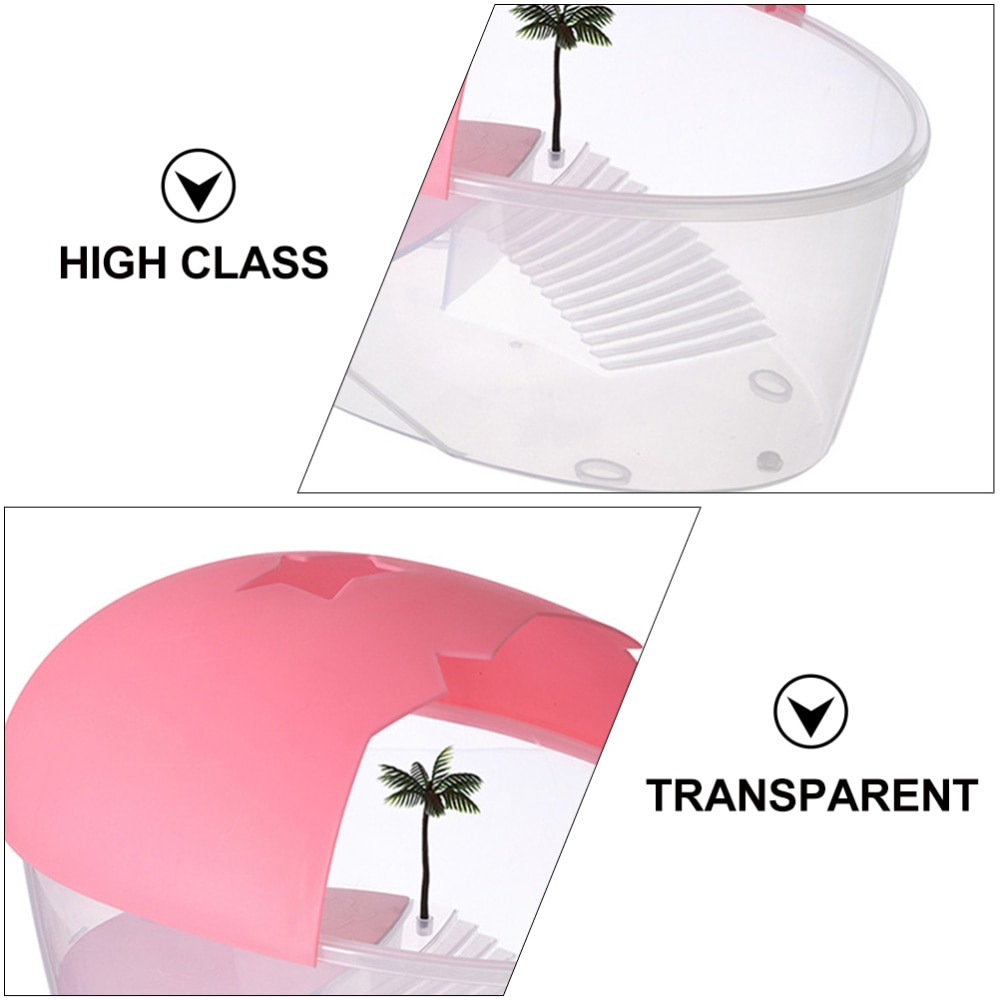 1pc Turtle Tank Reptile Pet Habitat Box Reptile Pet Perching Box