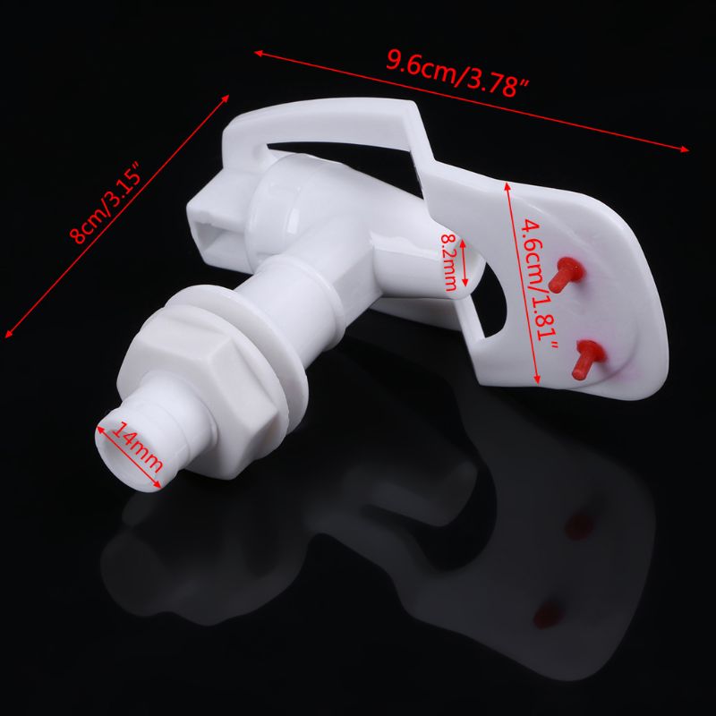 2 Pcs Water Dispenser Replacement Push Type White Plastic Tap Faucet