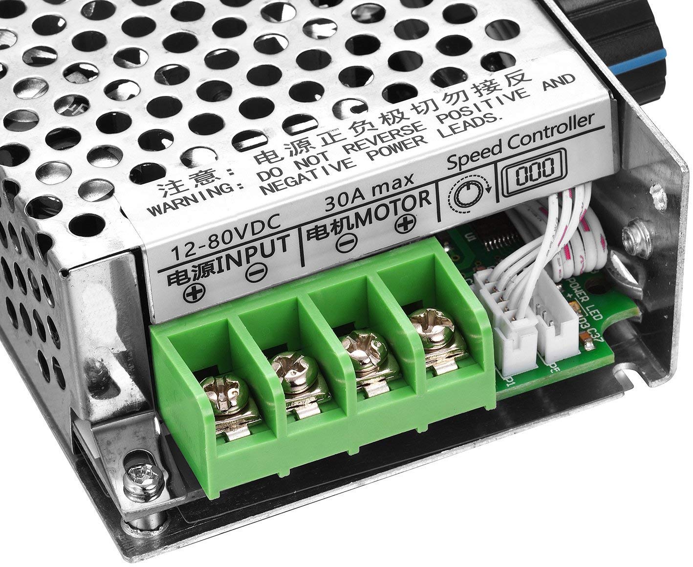 12v-80v 30a dc moottorin nopeudensäädin pwm muuttuvan nopeuden säätimen säädin, jossa nopeuden säätönuppi dc moottorin ohjain