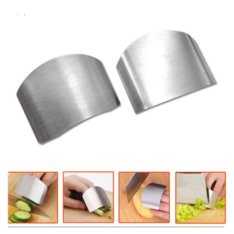 1 Piece Hand Protector Anti-cut Finger Protection Tools Finger Protecter Finger Guard Stainless SteelKitchen Gadgets Safe Slice
