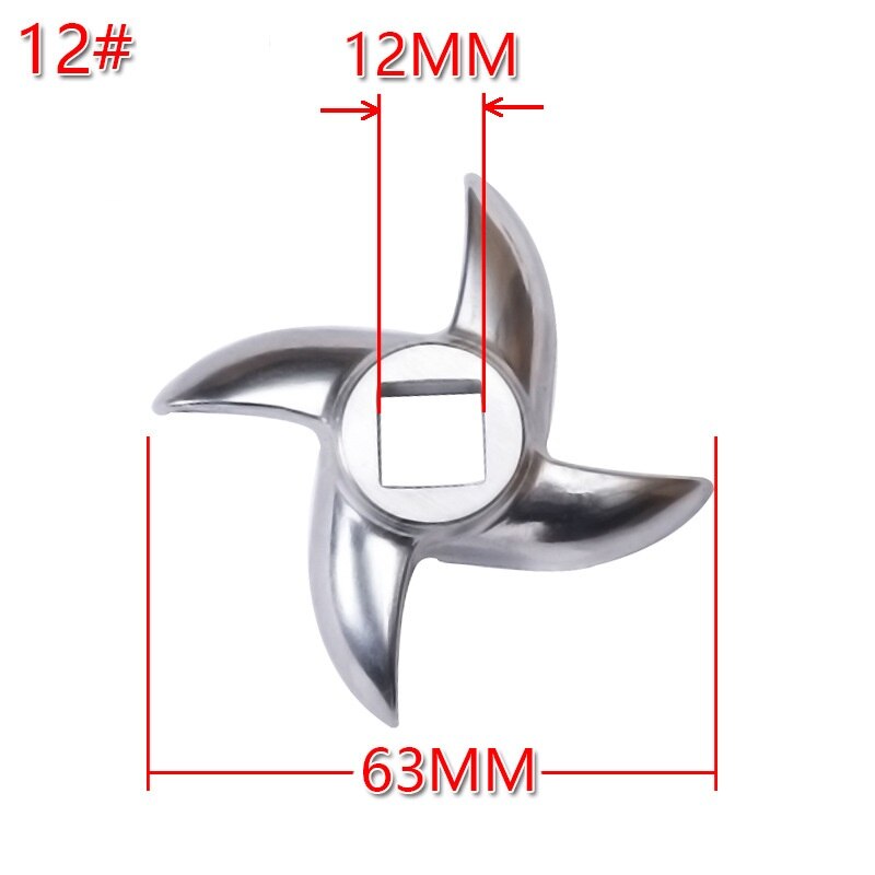 12 Vleesmolen Blade Rvs Mes Cutter Vervanging Voor Slijpmachines, Vervanging Mes Voor Elektrische Of Handmatige