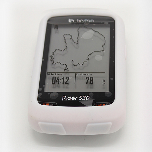 Funda protectora de goma de silicona para bicicleta, a prueba de golpes, para Bryton 530, Accesorios para ordenador GPS,: white