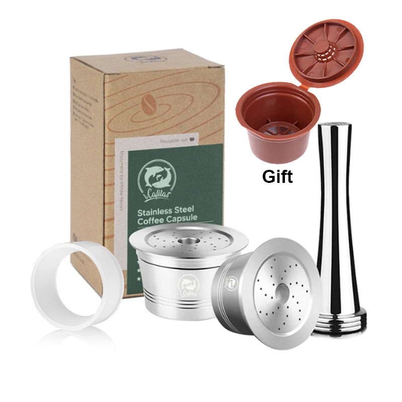 Reusable Coffee Filter Capsule for Caffitaly S21 Machine Refillable Plastic Stainless Steel Coffee Pods Fit 3 Corações Cafeteira: VIOLET/紫罗兰