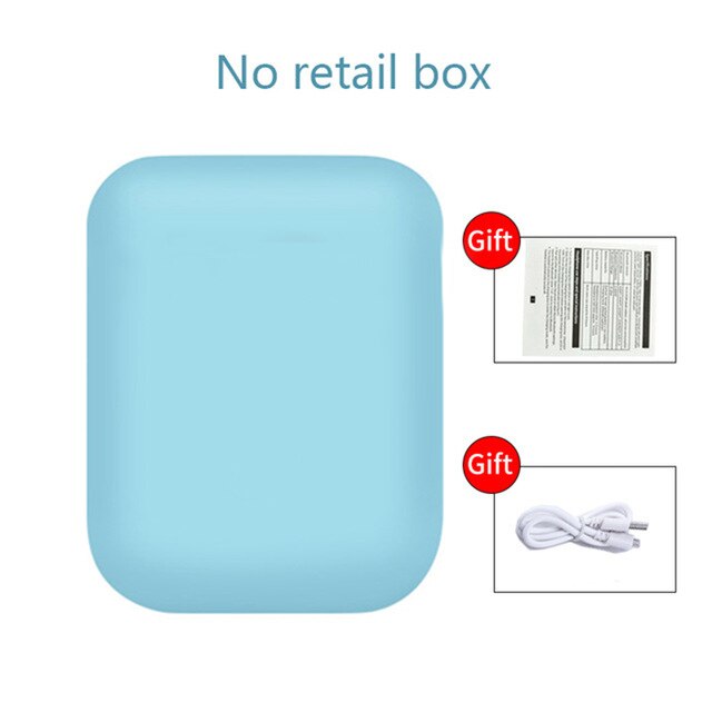 Original i12 TWS Bluetooth 5.0 Sport Earphone touch pop-up window HD Mic for iPhone Xiaomi Huawei Samsung Phone pk i9s i11 Tws: i12 blue