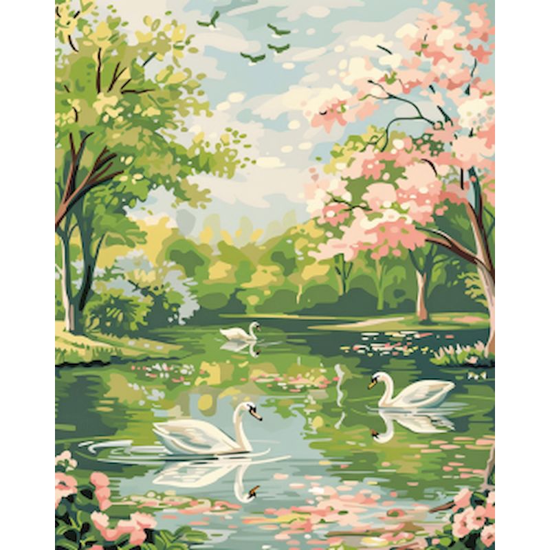 PhotoCustom Oil Painting by Numbers Landscape DIY Frameless Paint By Numbers On Cavans Digital Painting For Home Decor
