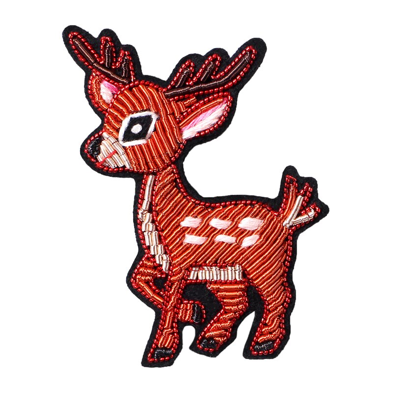 Kreative Cartoon Deer Pin Feste Kleidung Dekoration Handgemachte Stickerei Brosche High-end Weiblich Nette Japanischen Zubehör Flut