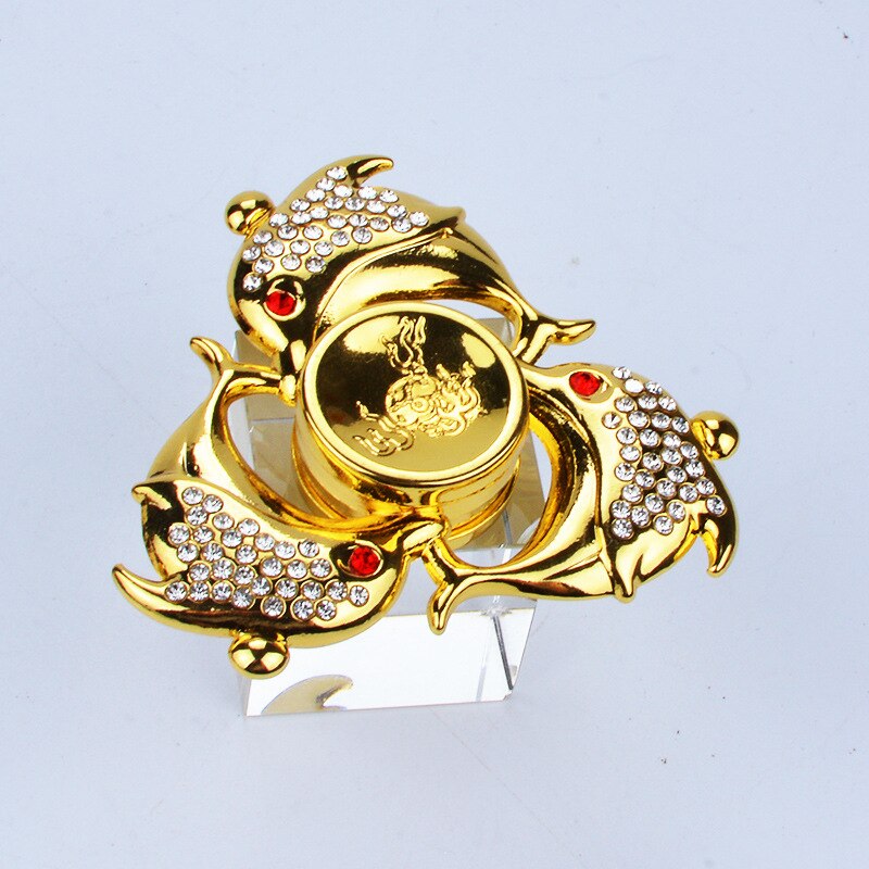 Multicolor Fidget Spinner Metal Alloy Smooth Hand Spinner Adult Office Anxiety Relief Stress Flower Gyro Tri Spinner Toy For Kid: K