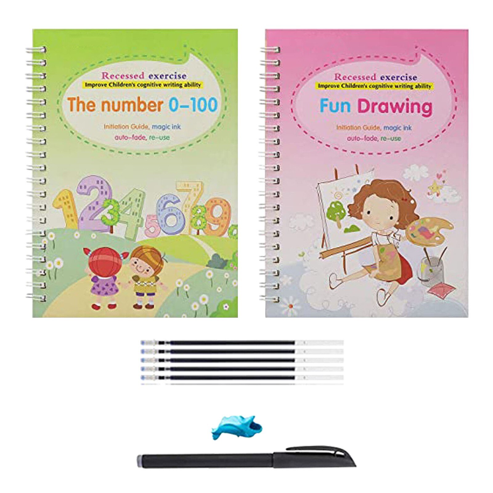 Magic Calligraphy That Can Be Reused Handwriting Copybook Set For Kid Calligraphic Letter Writing Art Supplies #G30: D