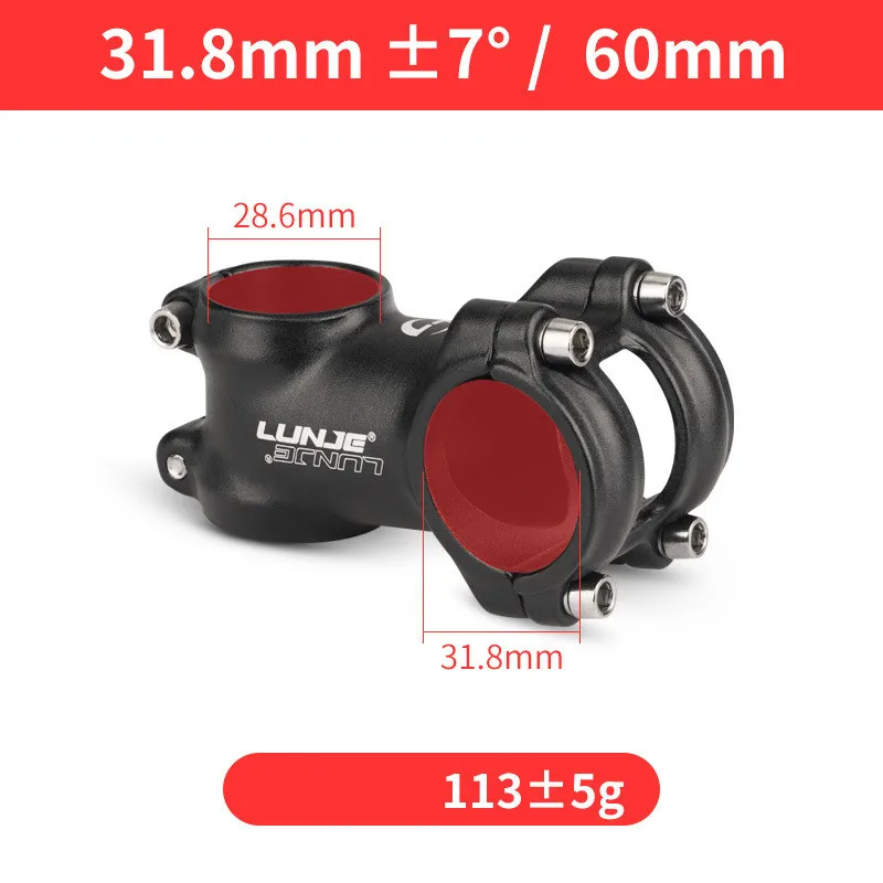 Ultrakevyt polkupyörän ohjainkannatin mtb maantiepyörän ohjainkannatin 25.4/31.8mm alumiininen maastopyörän ohjainkannatin ohjaustanko 7 astetta 60/70/80/90/100mm: Violetti