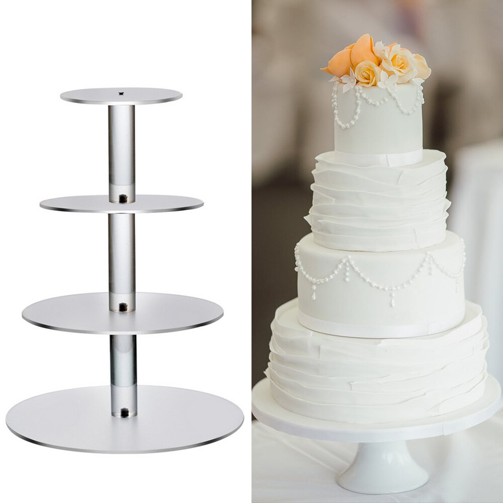 1PCs Transparent Removable Acrylic Cake Display Stand For Party Round Cupcake Holder Bakeware Wedding Birthday Party Decoration