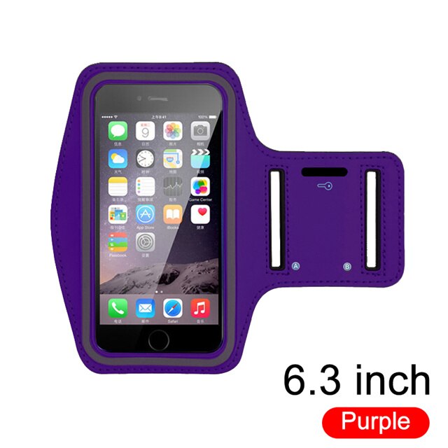 Für Redmi Hinweis 8 6,3 zoll Outdoor-Sport Telefon Cace Für Huawei P30 Lite Gym Lauf Telefon Tasche Arm Band für iPhone 11 6,3 zoll: Purple