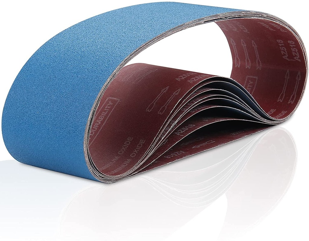 Bandes abrasives en Zirconium, 8 pièces, 80/120150/180/240/320/800/1000 grains, bandes de papier de verre combinées, 100x915mm