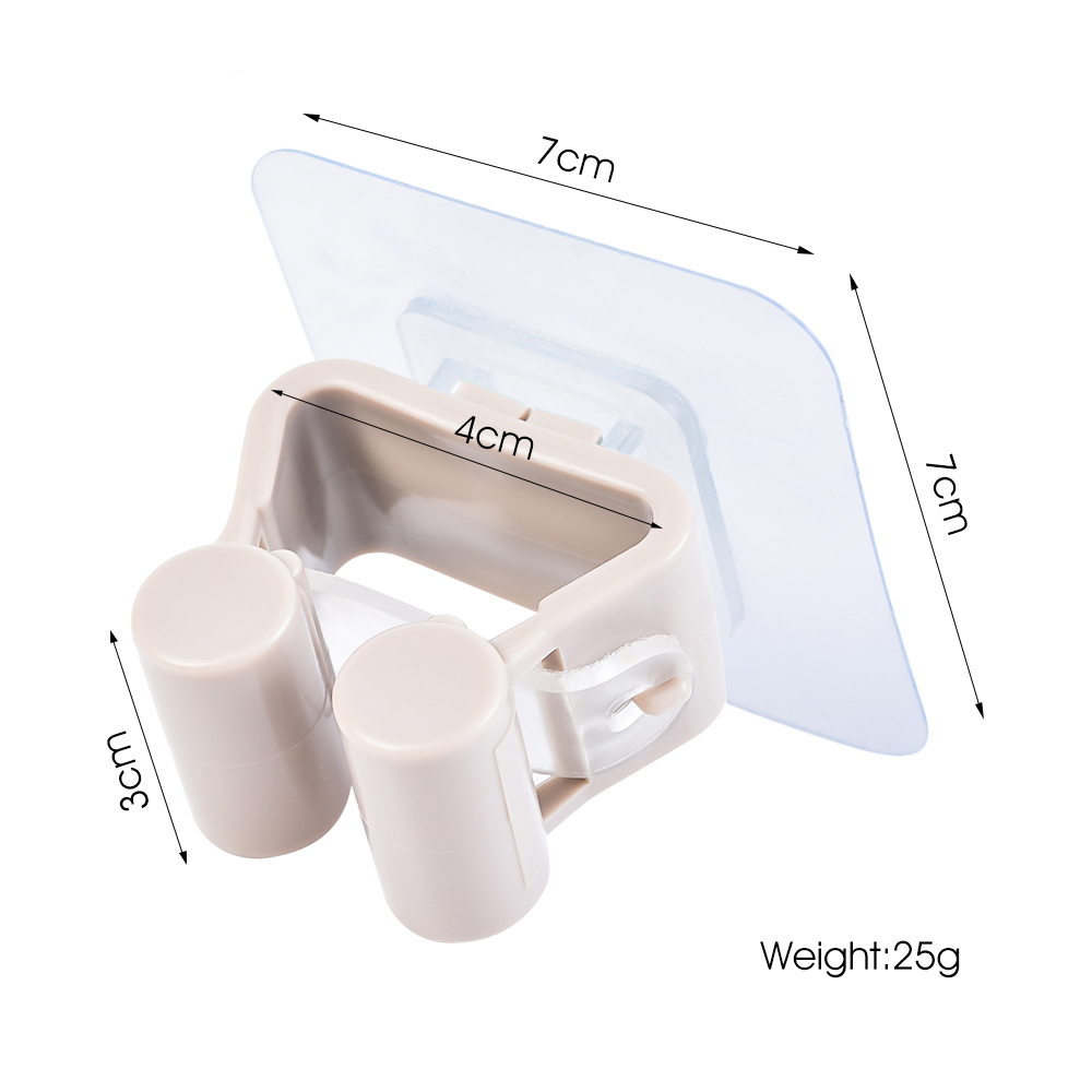 Keuken aan de muur gemonteerde dweilrekken houder borstelhanger badkamer opbergorganizer opberghaken houders keukengereedschap: Wit