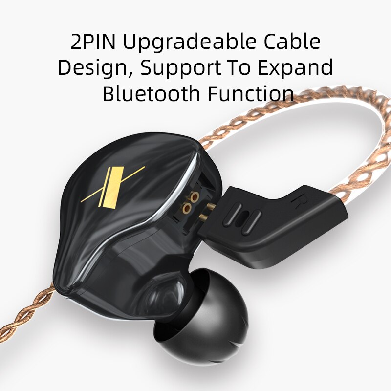 Kz edx fones de ouvido 1 dinâmico de alta fidelidade graves fones de ouvido no monitor esporte com cancelamento de ruído fone de ouvido nova chegada!