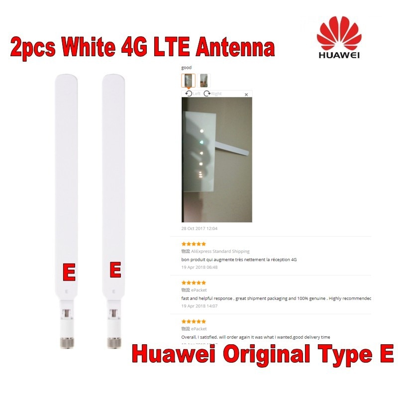 Original für huawei Genuines 2 PCS B593 5dBi SMA Männlichen 4G Antenne für 4G LTE Router B593 E5186 b315 B310 Weiß farbe TYP E