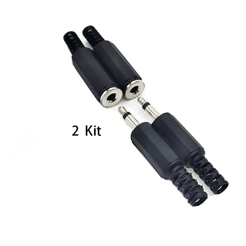 10 sæt 3.5mm han hovedtelefon lydstik hovedtelefon reparation hun jack stik enkelt dobbeltkanal/stereo stik hovedtelefonstik: Enkelt -2 sæt