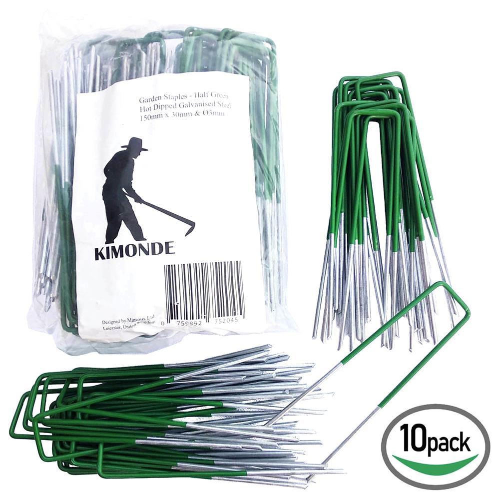 Clou de fixation en forme de U en acier galvanisé, clous de sécurité robustes et durables pour la fixation de l&#39;herbe de paysage, adaptés aux serres: 10pcs