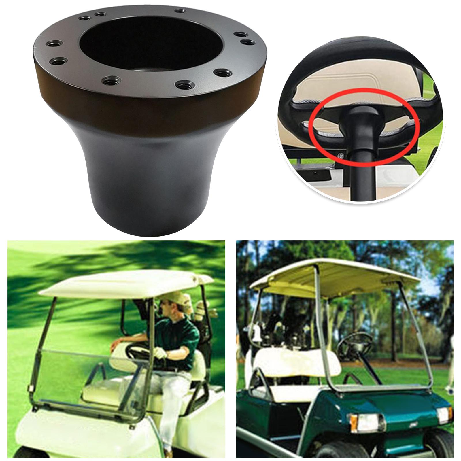 Durable Golf Cart Steering Wheel Adapter 5/6 Hole Accessories ,Fit for Universal Club Car Easy to Install Black Golf Carts