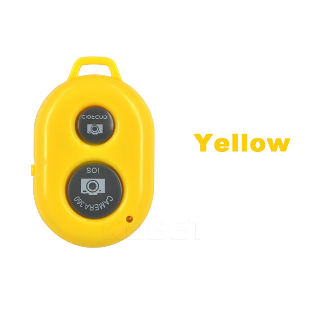 Kebidu Draadloze Bluetooth Zelfontspanner Ontspanknop Mini Camera Afstandsbediening Fotografie Accessoires Voor Iphone Voor Xiaomi: yellow