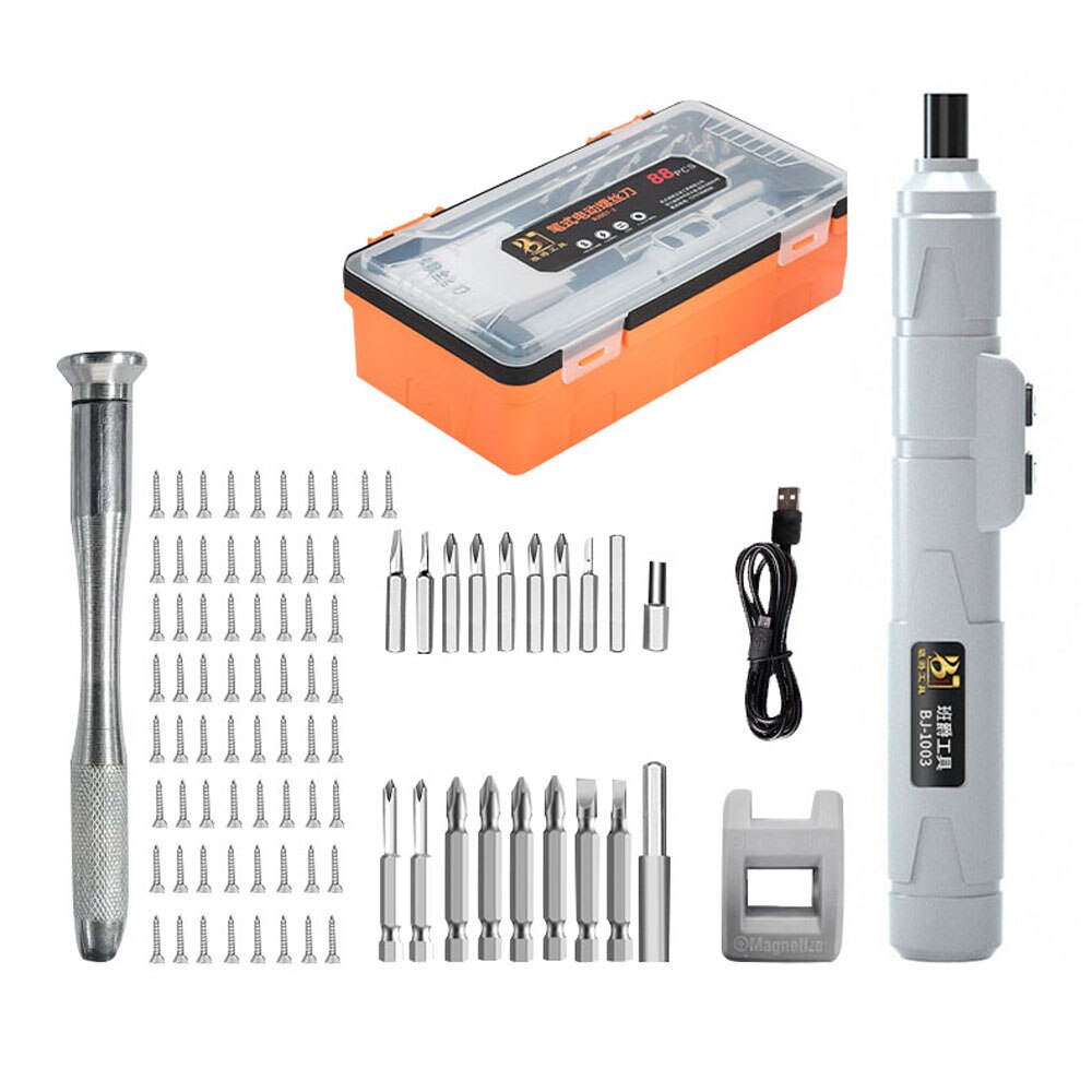USB Cordless Rechargeable Electric Screwdriver Mini Power Tool Multifunction Screw Driver for Repairing Clock Electronic Device