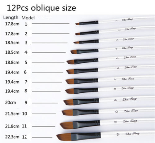 Maling penne 12 stk / sæt maling pensler kunst olie akvarel maling efter antal penne pensler: B