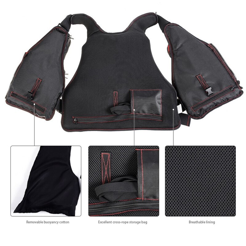 Thickened Fishing Vest Fly Fishing Buoyancy Vest Fishing Gear Outdoor Sport Vest Multi Pockets Buoyancy Safety Jacket