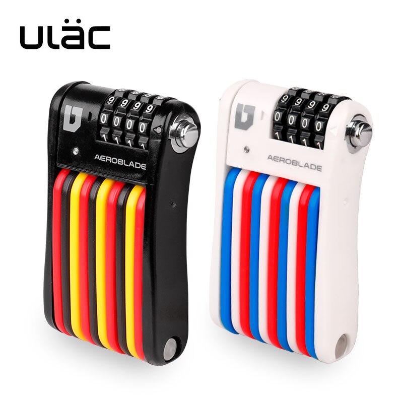 Bicycle Folding Combo Lock 70cm Arm 4 Codes Resettable Light Weight Pocket Size ULAC Anti-theft Bike Safety Lock