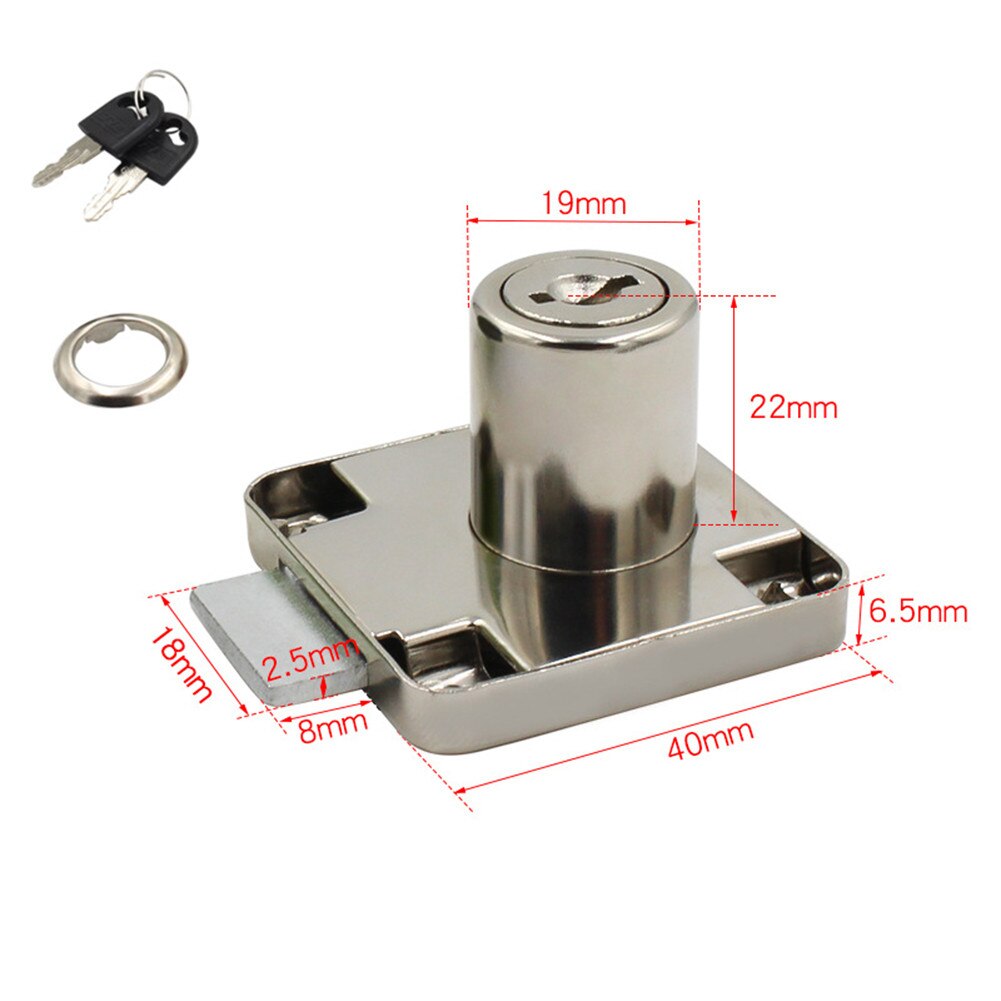 2 Sets Cabinet Lock With Keys Furniture Fittings For Desk Drawers/glove Boxes/toolboxes/electrical Cabinets Furniture Hardware