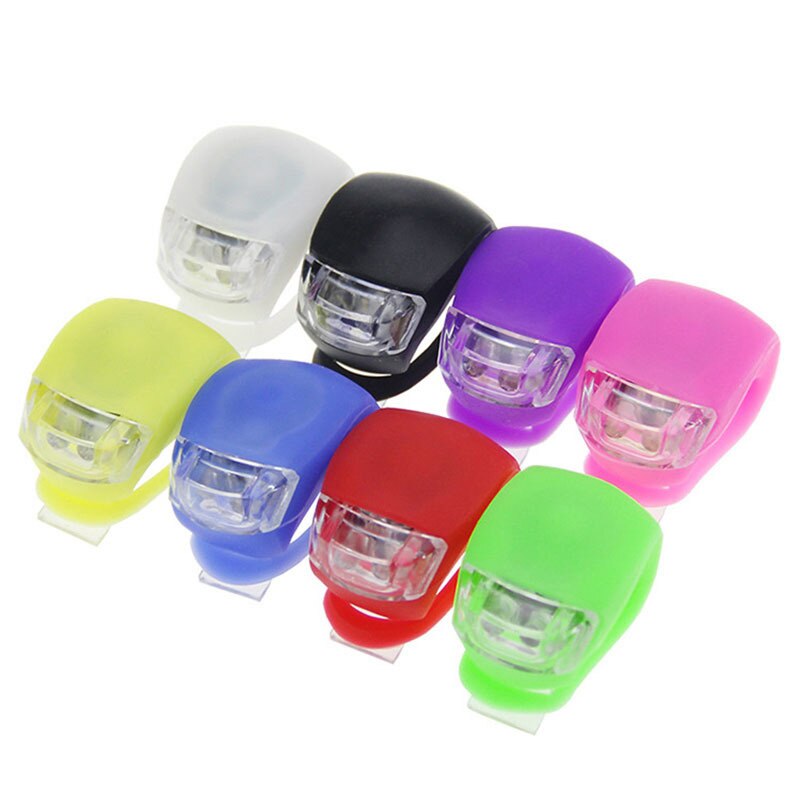 Fahrrad Licht Wasserdichte Silikon LED Kopf Vorder Hinten Licht Fahrrad Rad Lichter Scheinwerfer Lampe mit Batterie Fahrrad Zubehör