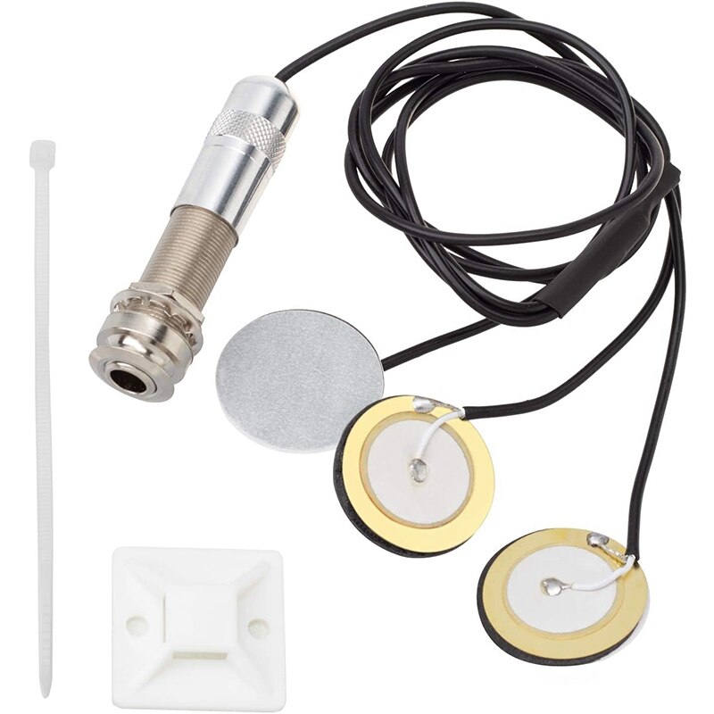 Pickups Piezo Transducer, 3 In 1 Microfoon Contact Zelfklevende Mono Piezo Pickup Voor Elektronische Gitaar Viool Ukulele: Default Title