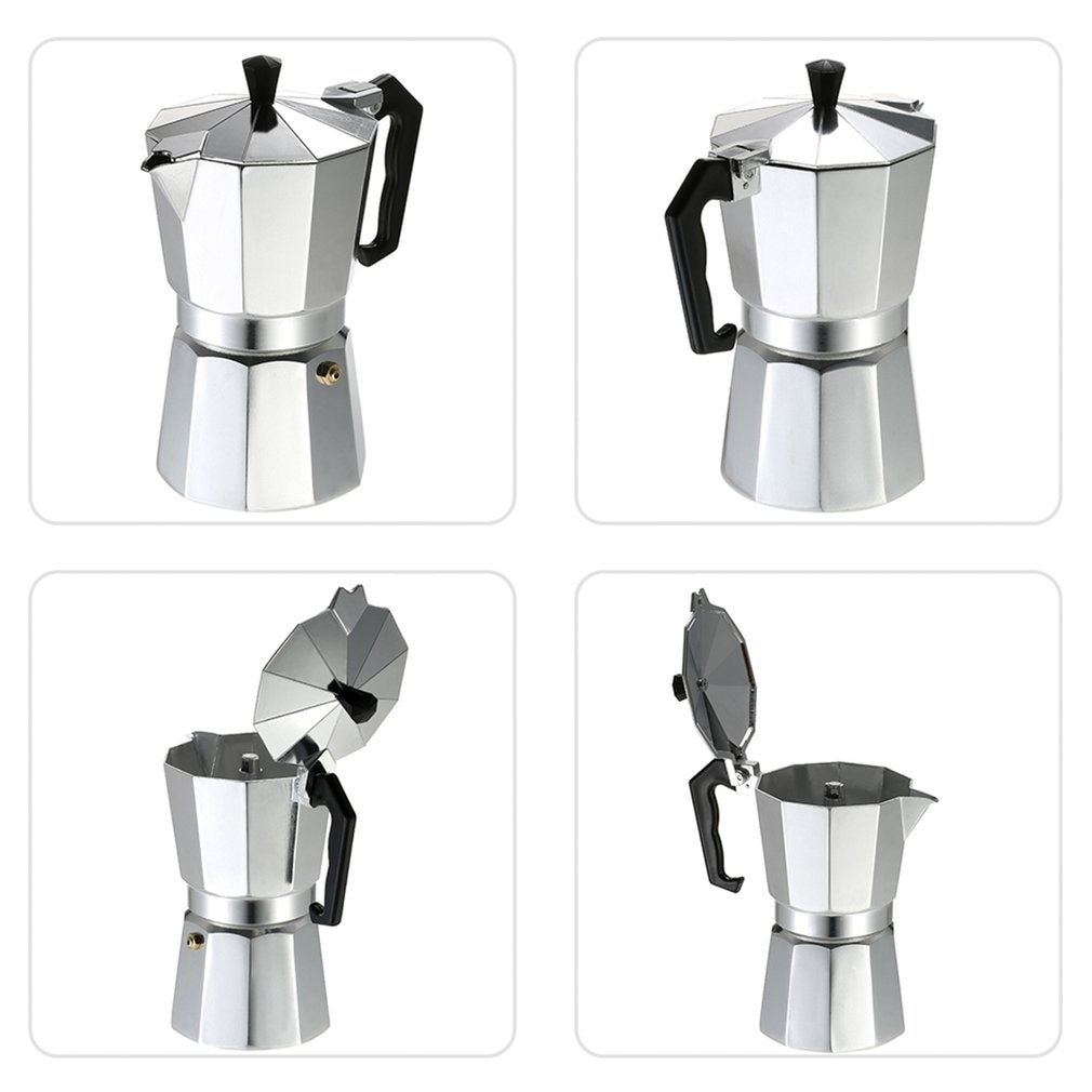 Aluminium koffiezetapparaat 3 kopjes /6 kopjes /9 kopjes /12 kopjes koffiezetapparaat espresso percolator fornuis mokkapot elektrisch fornuis