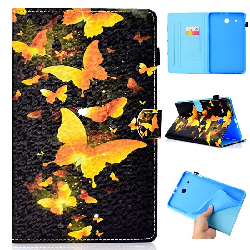 For Samsung Galaxy Tab E 9.6 inch SM T560 Case Monkey Cat Painted Tablet for Funda Samsung Galaxy Tab E T561 Cover Kids SM-T560