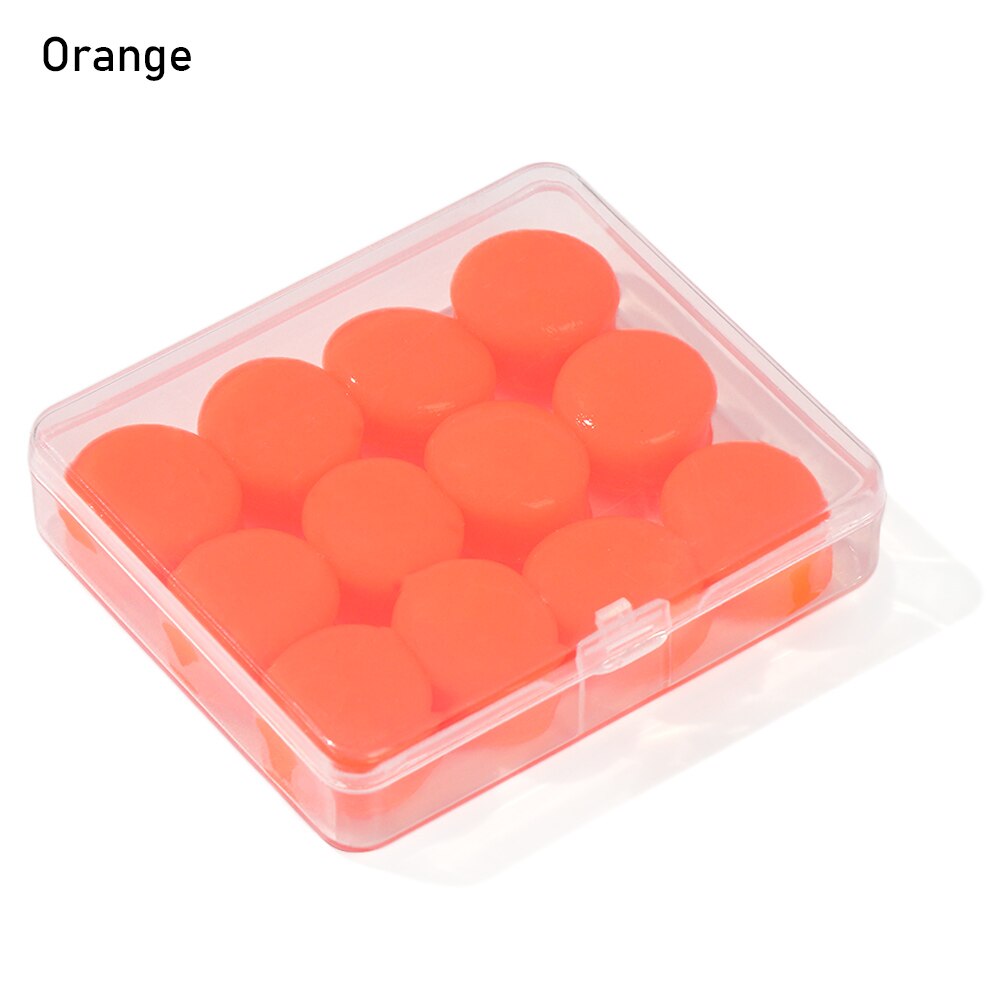 Bouchons d'oreille en Silicone souple, Anti-bruit, stop-bruit, étanche, pour la natation: orange