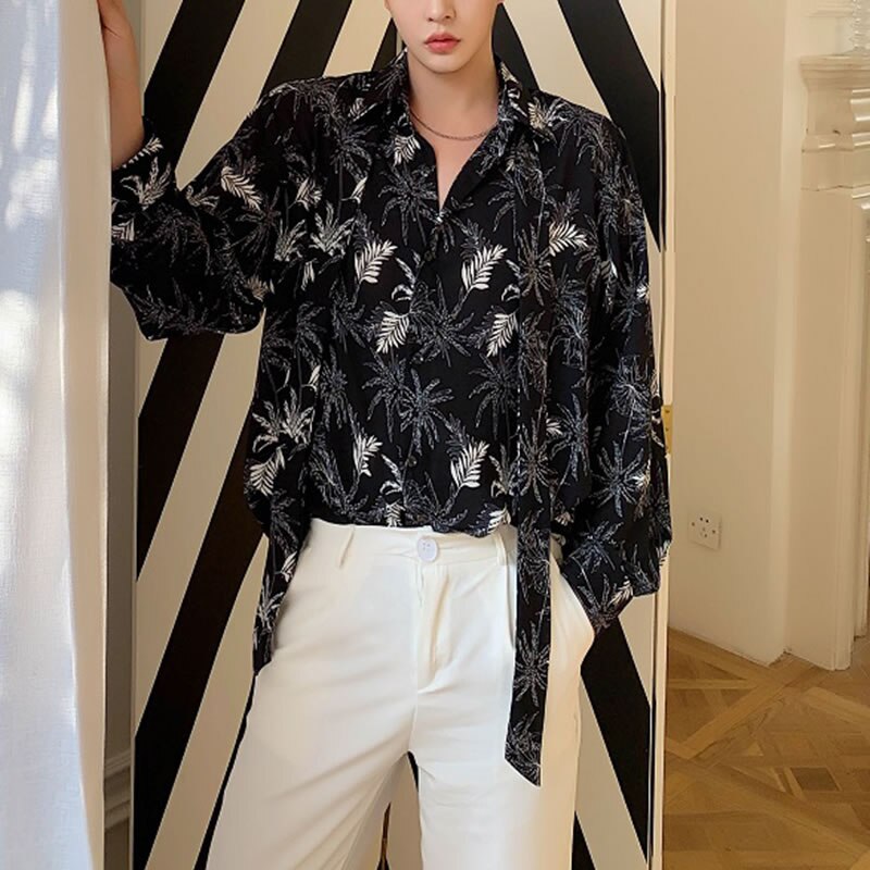 XITAO, camiseta informal negra de manga larga suelta con estampado de estilo coreano, novedad de verano de primavera , blusa juvenil a la , Top para mujer DMY3948