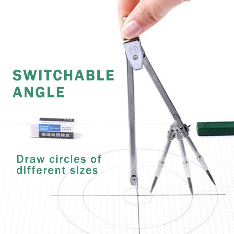 Hero Portable Combination Cartograph Set Tool Construction Machinery Drawing Instrument Compass Ruler Student Mapping H252/HB252