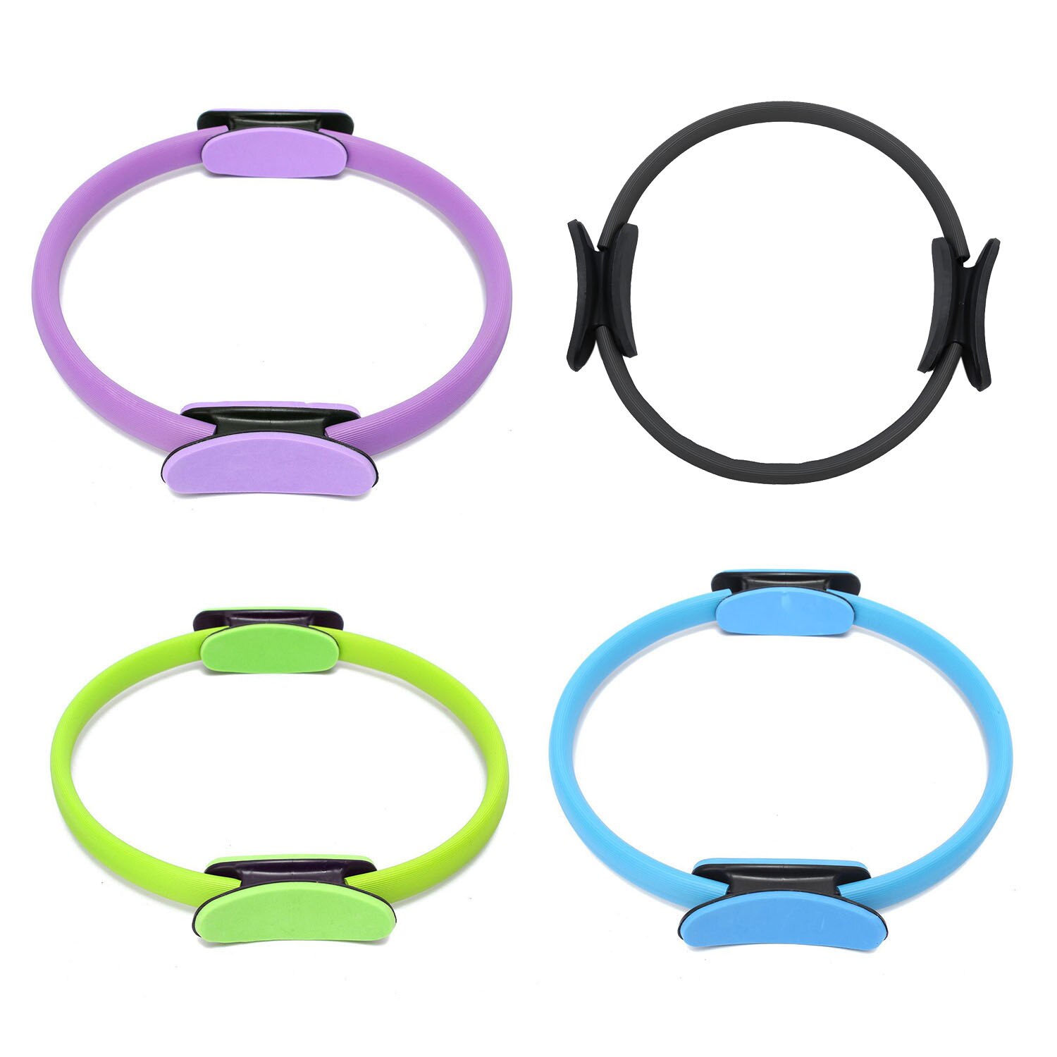 Pilates ring sirkel motstand trening trening fitness gym yoga ring dual band grå: Default Title