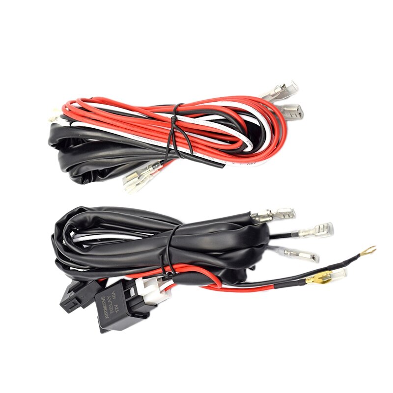 Car Driving Light 5-Pin Blue LED Rocker Switch + 40A Relay Wiring Harness Kit