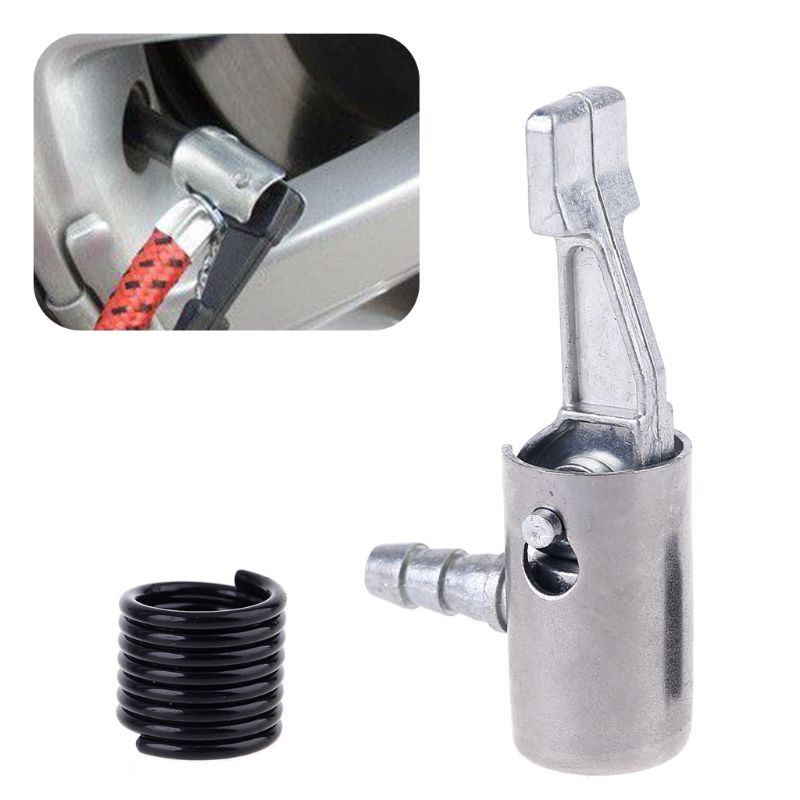 Messing Tire Inflator Lock On Air Chuck, mini Air Compressor Draagbare Tire Inflator Band Chuck Slang End Met Barb Connector