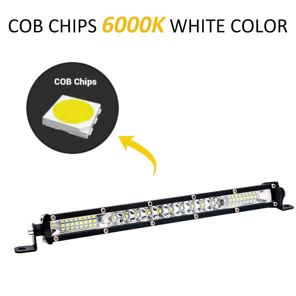 10 inch Ultra-Thin LED Light Bar Combo Beam Spot Flood Beam ATV Offroad SUV Spot light