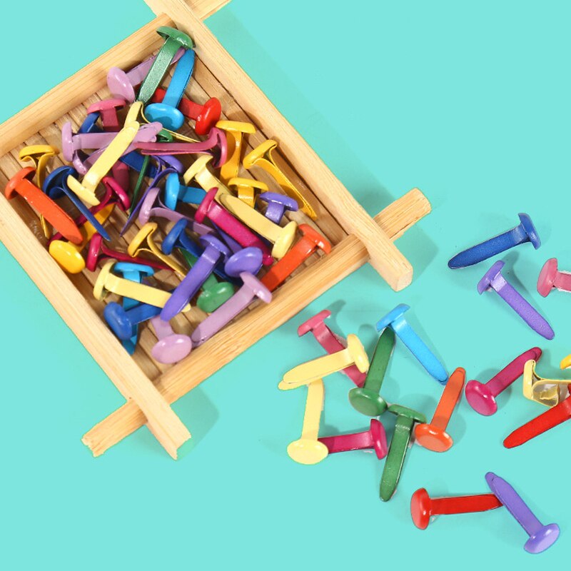 Mini clavos de Metal con patrón de mezcla, hechas a mano álbum de recortes de manualidades, accesorios para manualidades, decoración del hogar, sujetador con adornos Brad, 30 Uds.