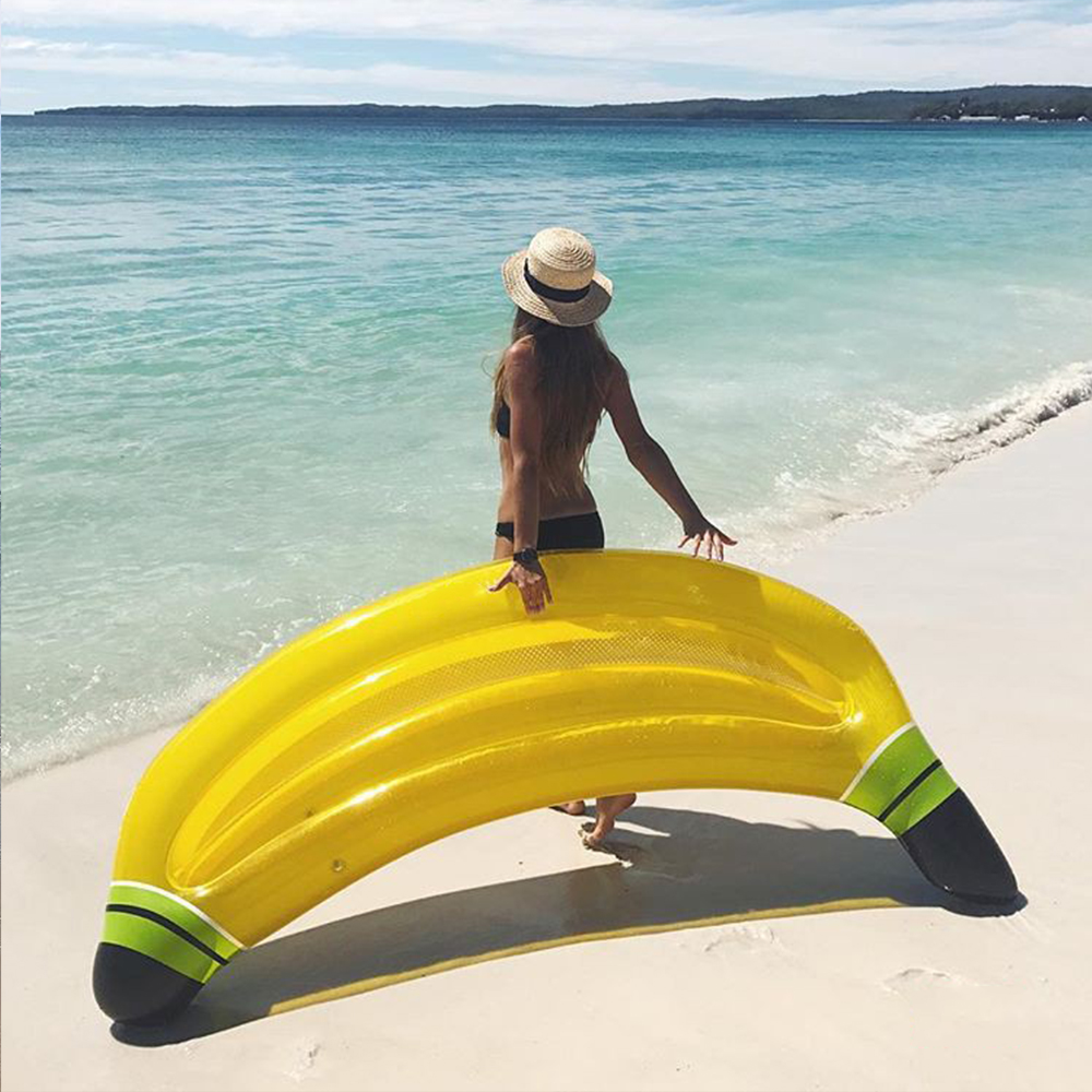 JIAINF 180cm Banana Erwachsene Pool Schwimm Reihe Männer Und Frauen PVC Wasser Runden Sport Strand Aufblasbare Schwimm Reihe Wasser matratze